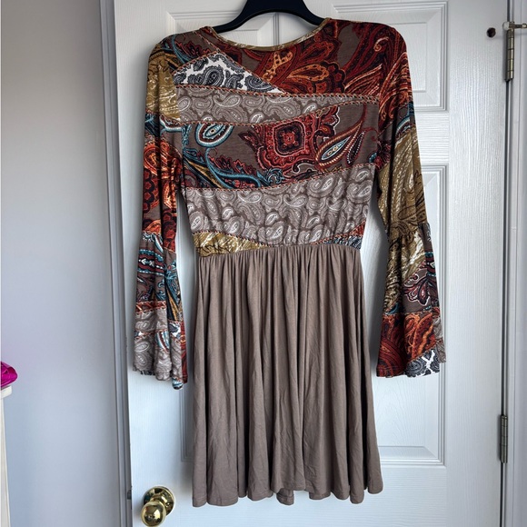 Voll Style Multicolor Long Sleeve Dress - Picture 3 of 3